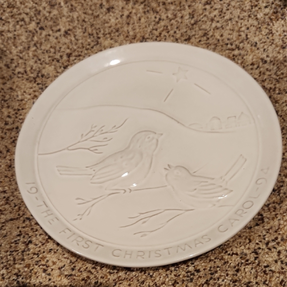 Frankoma White Ceramic Art Plate